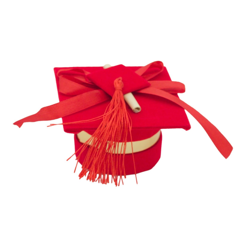 SCATOLINA TOCCO LAUREA 12PZ CON PERGAMENA ROSSO