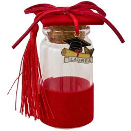 BOCCETTA CON TOCCO LAUREA ROSSO H7CM 12PZ
