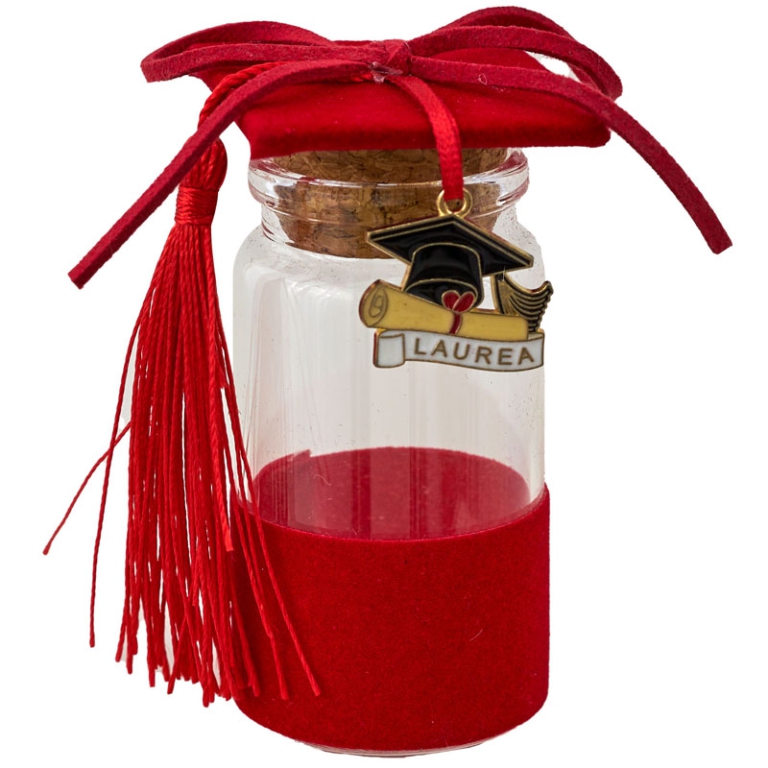 BOCCETTA CON TOCCO LAUREA ROSSO H7CM 12PZ