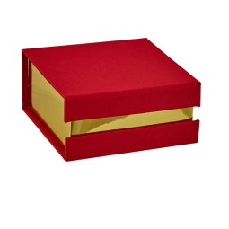SCATOLE QUADRATE 12PZ 4  DIVISORI ROSSO 10X10X4CM