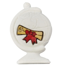 GESSETTO 12PZ MAPPAMONDO CON PERGAMENA LEGNO 3,5CM