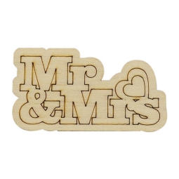 APPLICAZIONE MR&MRS MATRIMONIO 12PZ H4CM LEGNO