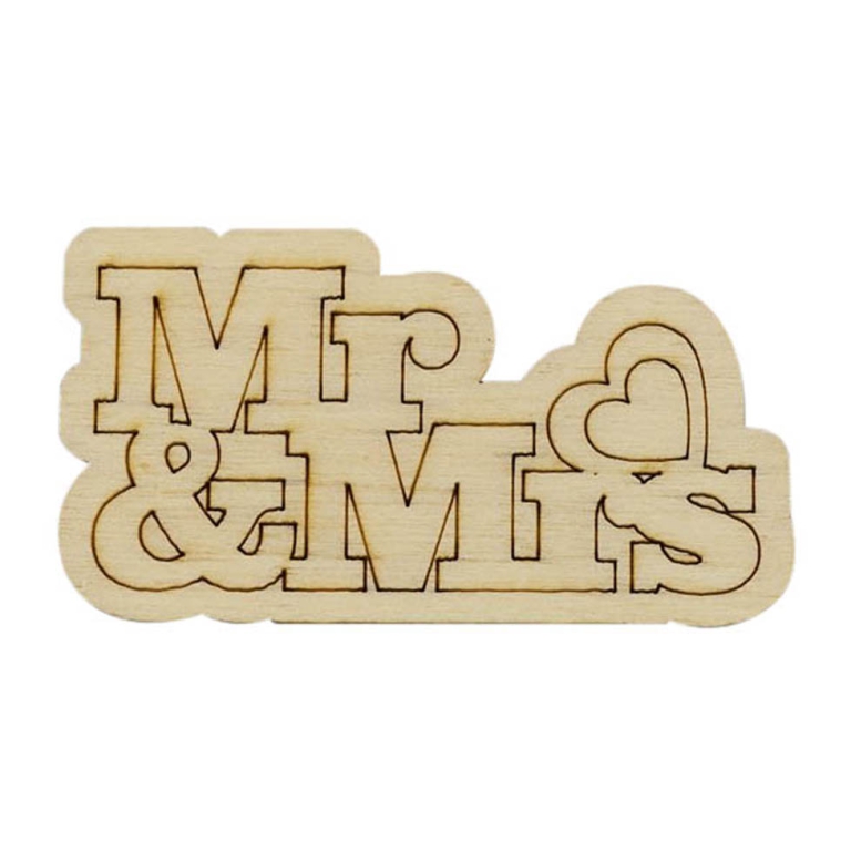 APPLICAZIONE MR&MRS MATRIMONIO 12PZ H4CM LEGNO
