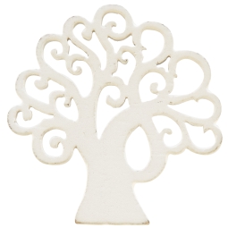 APPLICAZIONE ALBERO VITA H3CM LEGNO BIANCO 20PZ