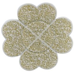 SOTTOPENTOLA FIORE       20X20CM BAROCCO VERDE