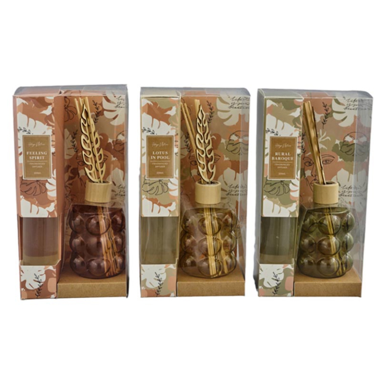 CONFEZIONE BOTTIGLIA E PROFUMO 200ML 3 ASSORTITI 14X9X22CM