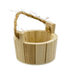 CESTINO LEGNO CON MANICO CORDA PICCOLO 7X7X5CM
