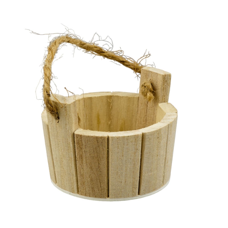 CESTINO LEGNO CON MANICO CORDA PICCOLO 7X7X5CM