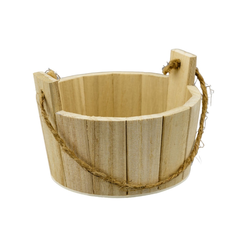 CESTINO LEGNO CON MANICO CORDA GRANDE 11X11X7,5CM
