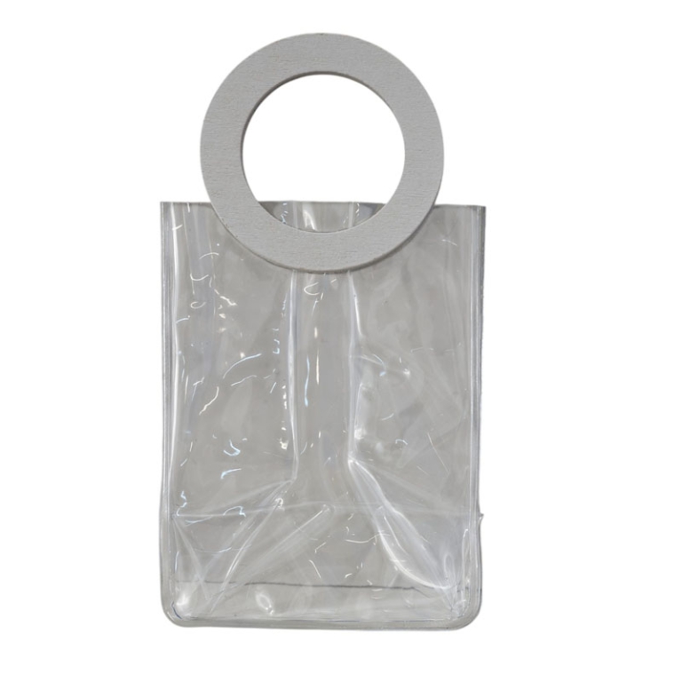 BUSTINA TRASPARENTE 6PZ  MANICO BIANCO 6X8CM 2
