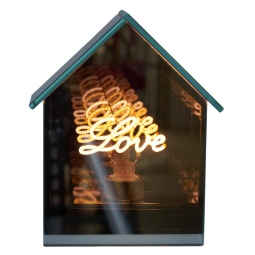 CASETTA 11X14,5X6CM CON  LUCE LOVE
