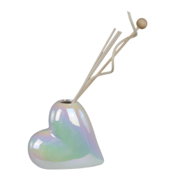 PROFUMATORE CUORE PERLATO BIANCO CON FRASE