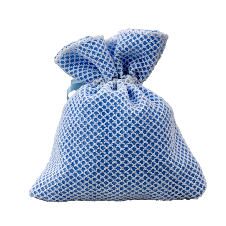 SACCHETTO RETE 10X12CM   10PZ CELESTE