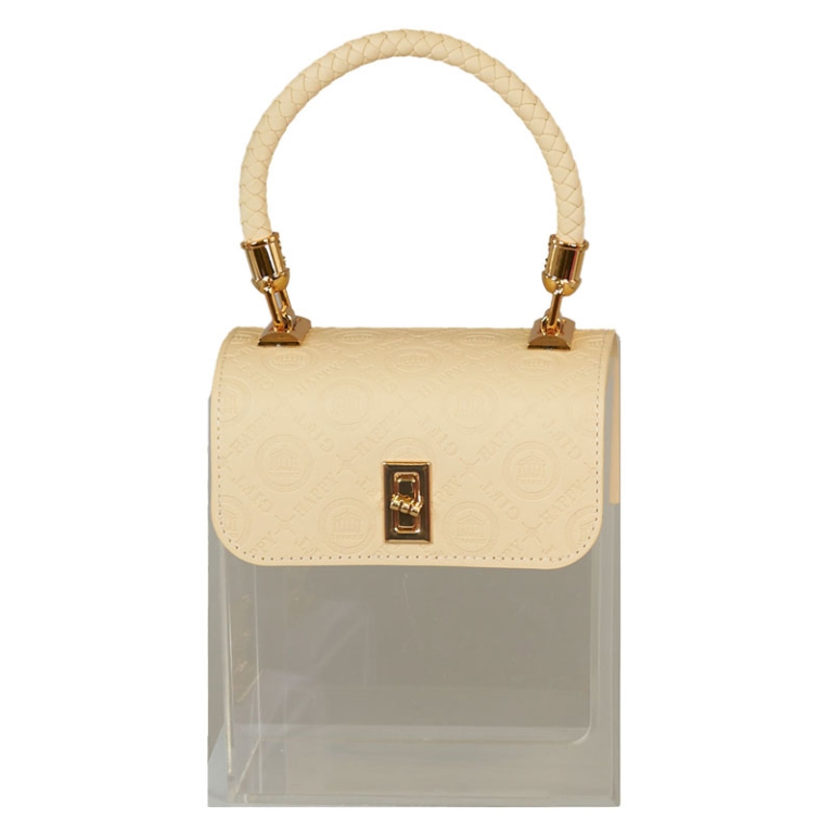 BORSA 16X18X10CM PLEX ECOPELLE PANNA CON MANICO