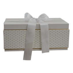 SCATOLA BIANCA CON FIOCCO 33,4X20,5X14,2CM