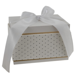 SCATOLA BIANCA CON FIOCCO 18,4X14,4X12,2CM