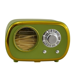 PORTASTUZZICADENTI RADIO VERDE 7,5X4,5H5CM