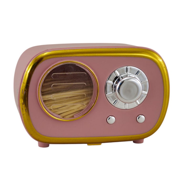 PORTASTUZZICADENTI RADIO ROSA 7,5X4,5H5CM