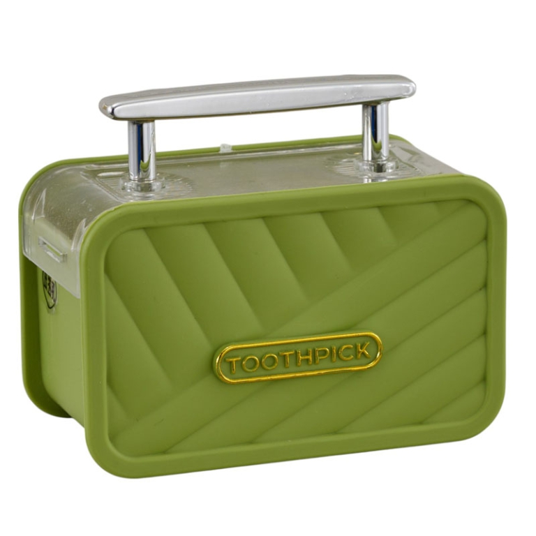 PORTASTUZZICADENTI VALIGIA VERDE 7,5X4,5H6,5CM 2