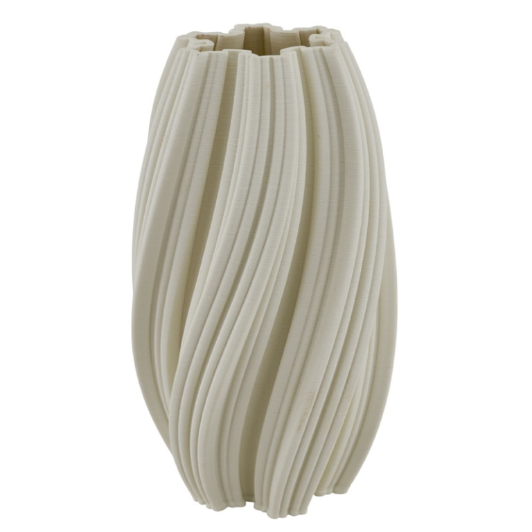 VASO SPIRALE H34CM BIANCO LUCIDO