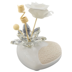 DIFFUSORE PETALI CUORE CERAMICA D10CM
