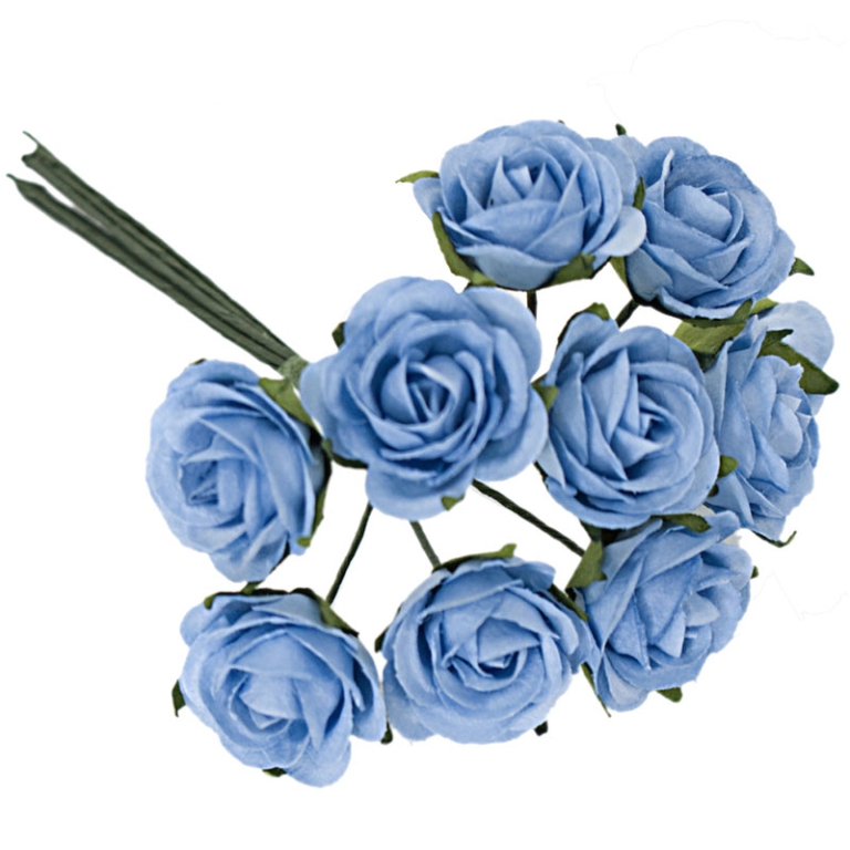 FIORE ROSELLINA 96PZ BLU D2,5CM