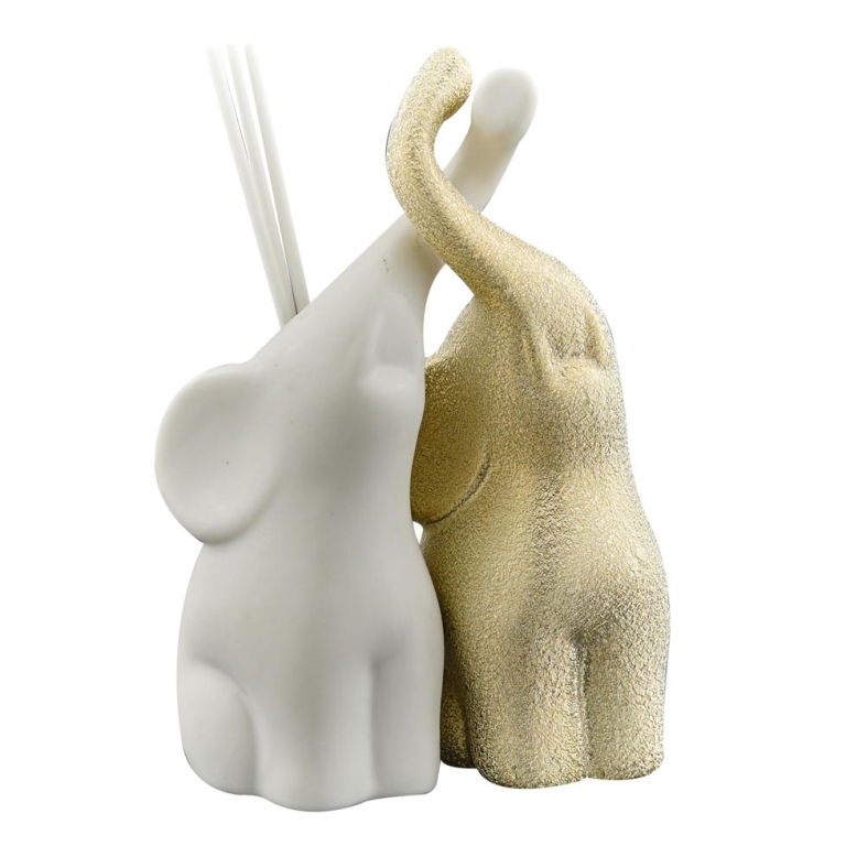 ABBRACCIO ELEFANTINI ORO BIANCO 9X6H15CM