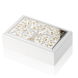 COFANETTO 50° 20X12H6CM  ALBEROVITA SPUTT.ARG+ORO