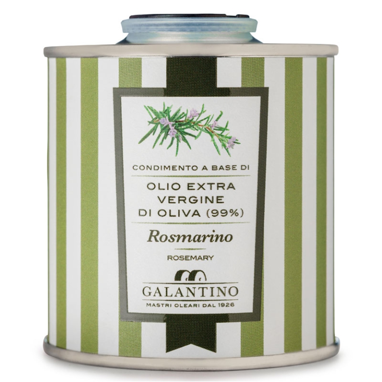 OLIO EXTRA VERGINE 100ML AROMATIZZATO ROSMARINO LATTA