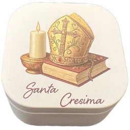 LATTINA STAMPATA 10PZ    BIANCA CRESIMA