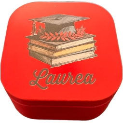 LATTINA STAMPATA 10PZ    ROSSA LAUREA