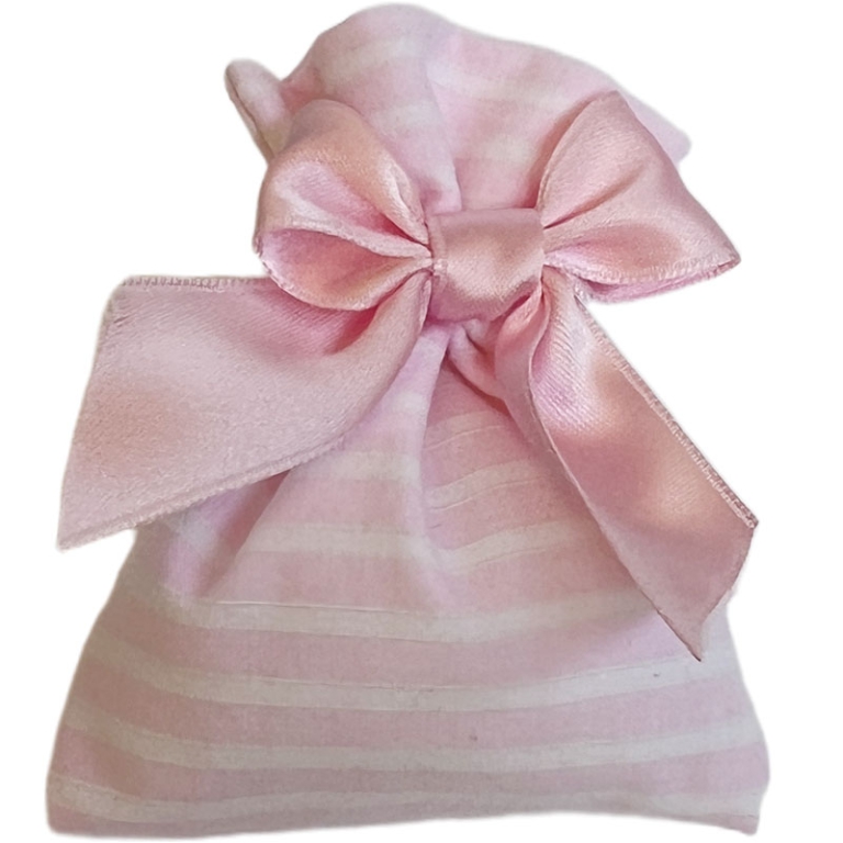 SACCHETTO 10PZ RIGHE     BIANCHE/ROSA