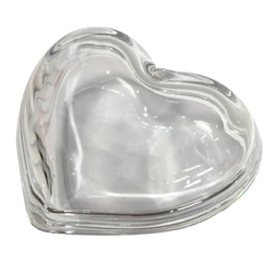SCATOLA CUORE 12X9H5CM   VETRO TRASPARENTE