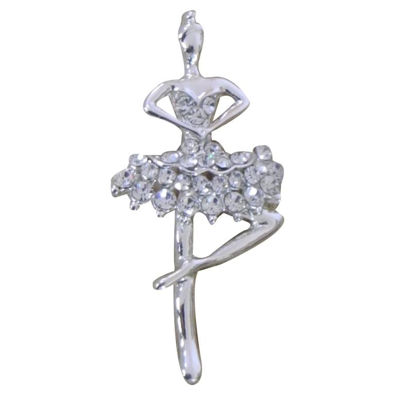 CIONDOLO BALLERINA 5PZ   4,3X2,2CM CON STRASS