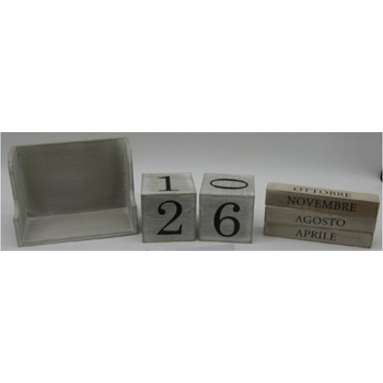 CALENDARIO L13P6,5H9,5CM LEGNO CHIARO GIFTBOX 2