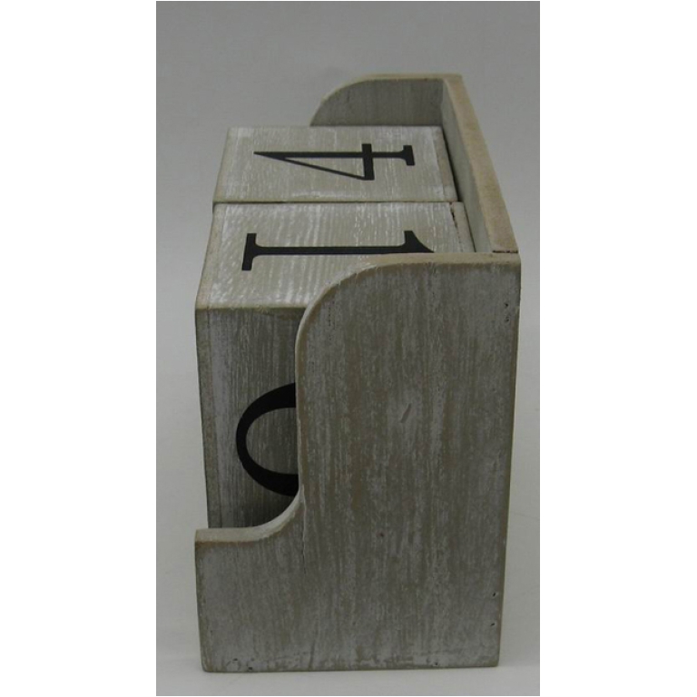 CALENDARIO L13P6,5H9,5CM LEGNO CHIARO GIFTBOX 3