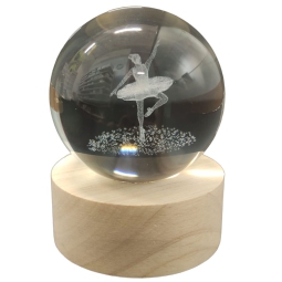 SFERA LUMINOSA D6H8CM BALLERINA BATTERIA