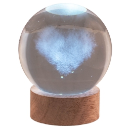 LAMPADA GLOBO D8CM CUORE NUVOLA GIFTBOX A BATTERIA