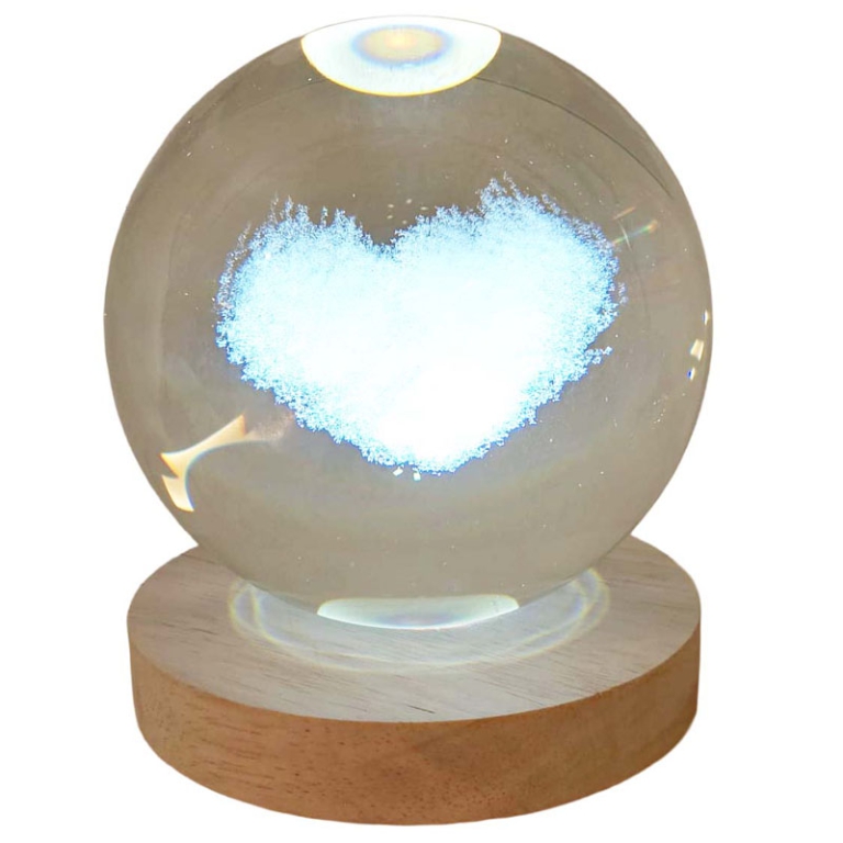 SFERA LUMINOSA D12H14CM  XXL CUORE CON CAVO