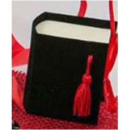 SCATOLA LIBRO 12PZ LAUREA NERA 7X5,5CM NAPPINA