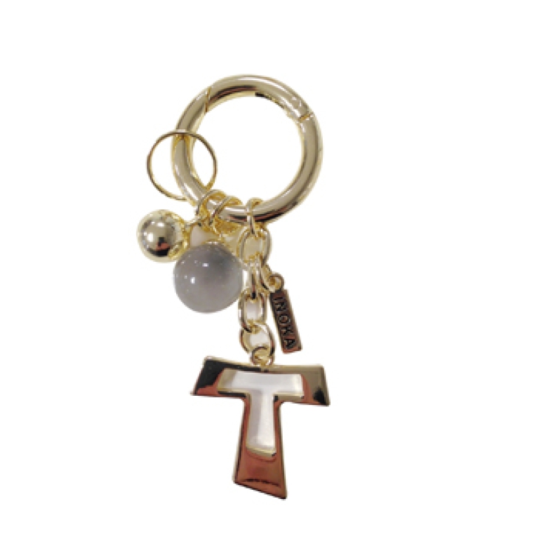 PORTACHIAVI TAO ORO+CHARMS TRASPARENTE