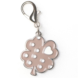CIONDOLO QUADRIFOGLIO BEIGE 4,5CM