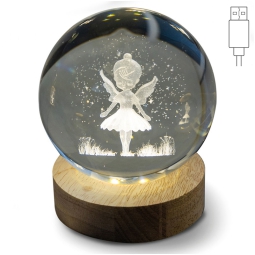 LAMPADA GLOBO FATINA D8CM CON USB E GIFTBOX