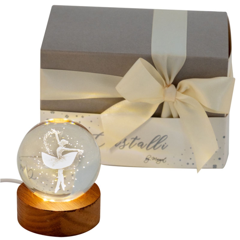 SFERA LUMINOSA D6CM BALLERINA CAVO GIFTBOX