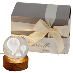 SFERA LUMINOSA D6CM MONGOLFIERA CAVO GIFTBOX