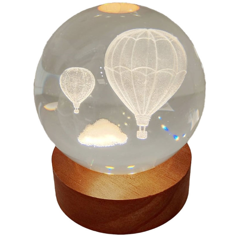 SFERA LUMINOSA D6CM MONGOLFIERA CAVO GIFTBOX 2