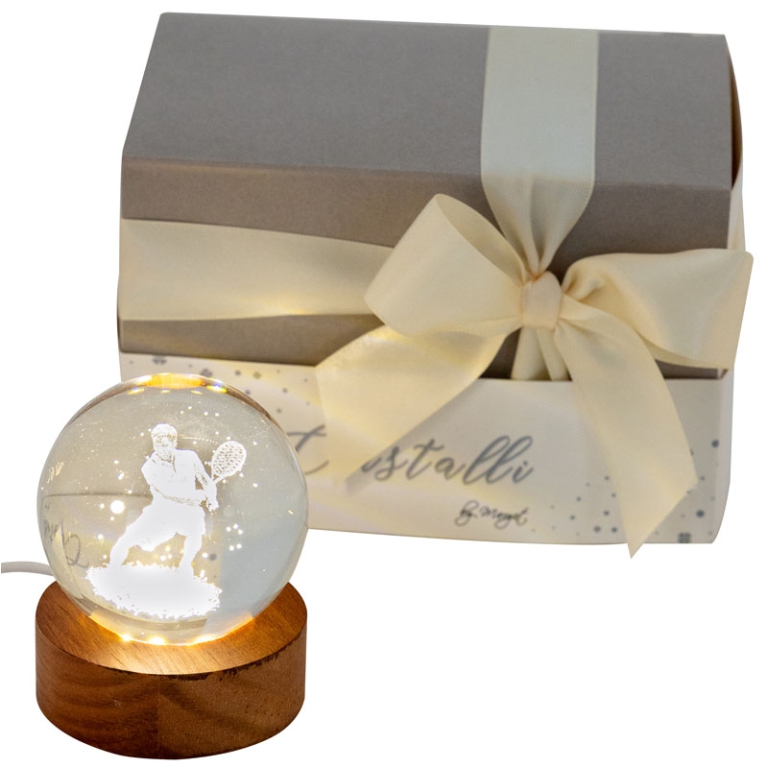 SFERA LUMINOSA D6CM TENNISTA CAVO GIFTBOX