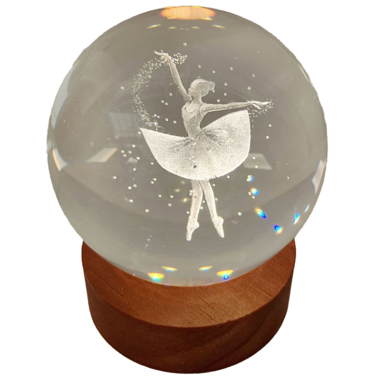 SFERA LUMINOSA D8CM BALLERINA CAVO GIFTBOX 2