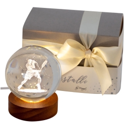 SFERA LUMINOSA D8CM TENNISTA CAVO GIFTBOX