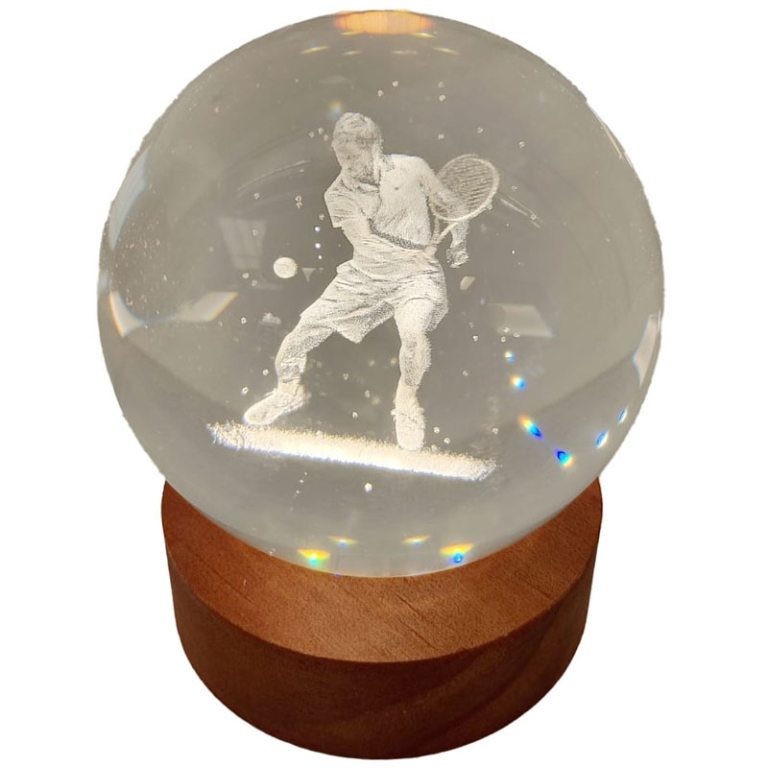 SFERA LUMINOSA D8CM TENNISTA CAVO GIFTBOX 2